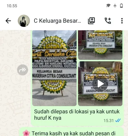 Pengiriman Papan Bunga Duka Rumah Duka Dharmais
