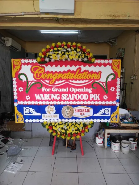 Papan Bunga Ucapan Selamat Rumah Duka Dharmais