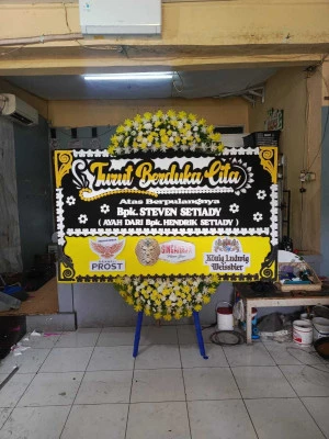 Papan Bunga di Rumah Duka Dharmais